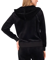 Vince Camuto Women's Velour Zip-Front Hoodie Jacket
