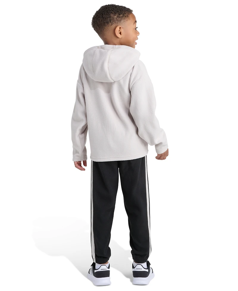 Adidas Toddler Boys 2T-5T Two Piece Winterized Hooded Jacket and Joggers Set