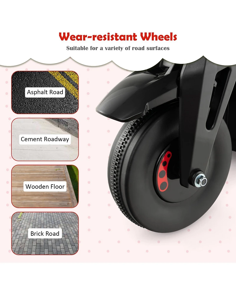 6V Kids Electric Ride-On Motorcycle with Bubble Maker and Music - Black