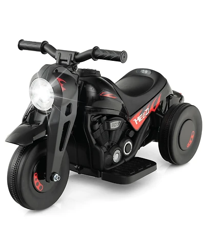 6V Kids Electric Ride-On Motorcycle with Bubble Maker and Music - Black