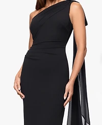 Xscape Petite One Shoulder Long Gown