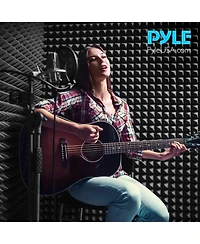 Pyle Sound Wall Panel Studio Foam-Acoustic Isolation Absorber Shield, 2 Pack