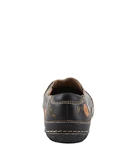 L'Artiste Women's Libora-Delite Handpainted Leather Floral Slip-On Shoes with Removable Insole