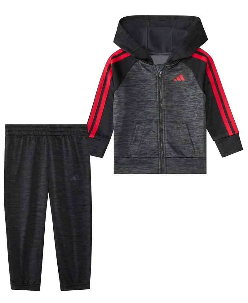 adidas Baby Boys 2-Piece Hoodie and Elastic Waistband Joggers Set