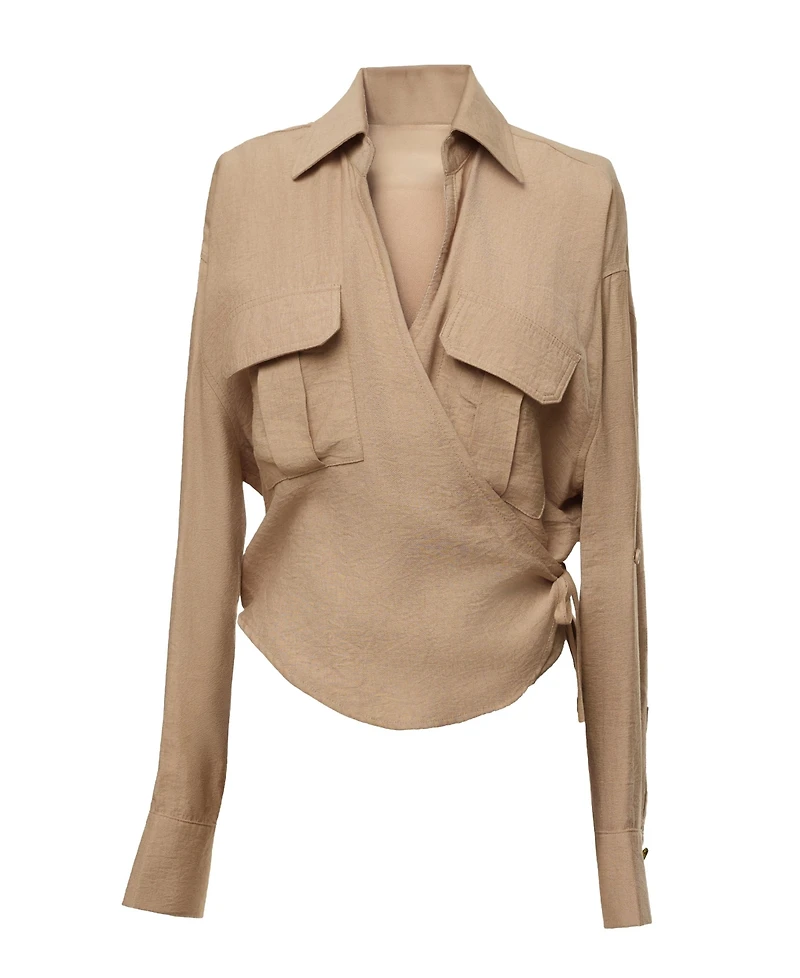 Jluxlabel Women's Drift Collared Cargo Top