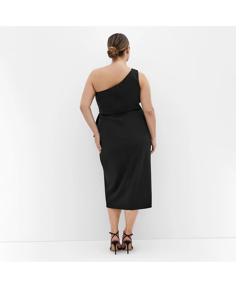 City Chic Women's Plus Priyanka One Shoulder Dress