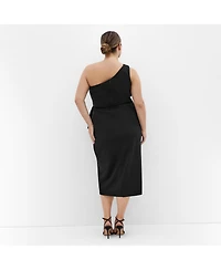 City Chic Women's Plus Priyanka One Shoulder Dress