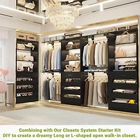 21.3'' Freestanding Closet Organizer System with 4 Drawers and Shelves