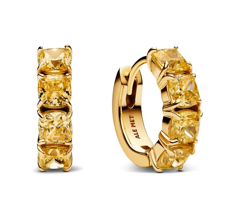 Pandora Yellow Hoop Earrings