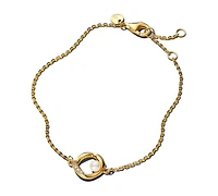 Pandora Organically Shaped Pave Circle Treated Freshwater Cultured Pearl Bracelet