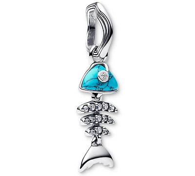 Pandora Turquoise Fishbone Dangle Charms