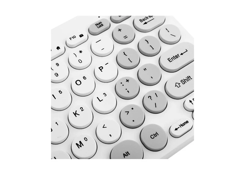 RadioShack Wireless Keyboard And Mouse White Combo, 2.4G Wireless Keyboard And Mouse Set, Slim Design, Quiet Typing, Long Battery Life 2607124