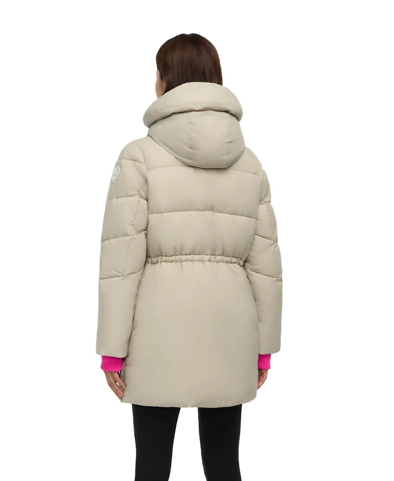 Pajar Women's Heirani Mid-Length Quilted Parka Puffer with Oversized Hood