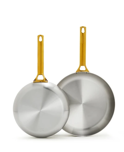 GreenPan Stainless Steel 2-Pc. Frypan Set