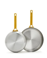 GreenPan Stainless Steel 2-Pc. Frypan Set