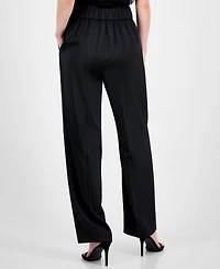 Anne Klein Women's Pull-On High-Rise Pleat-Front Pants