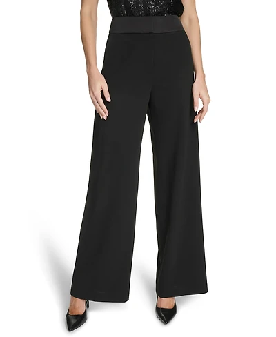 Calvin Klein Petite Tuxedo Wide Leg Pants