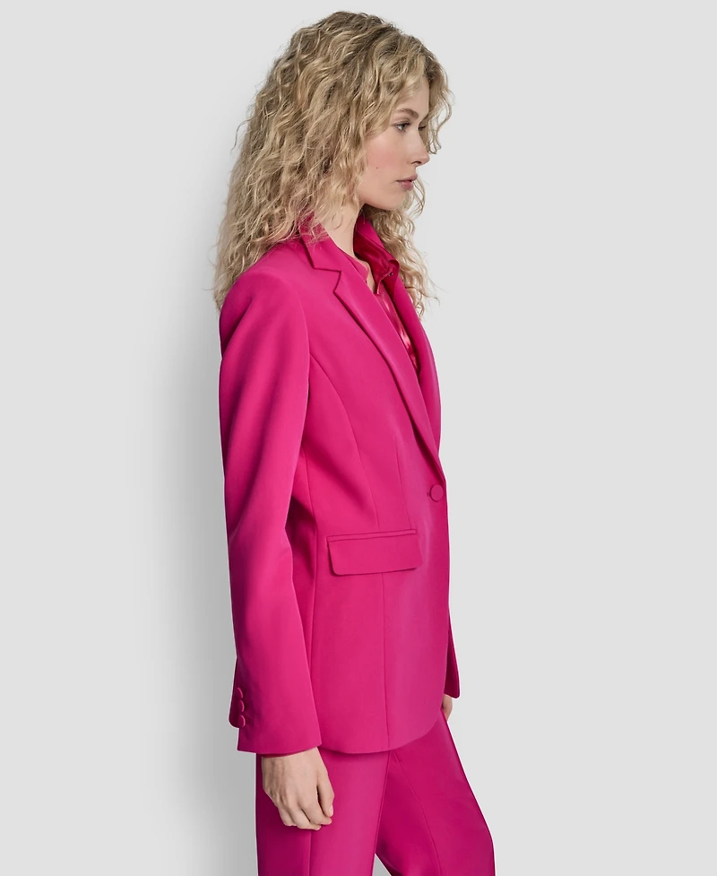Dkny Petite 1-Button Notch Collar Jacket