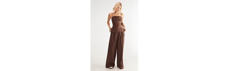 Nasty Gal Women's Premium Tailored Tie Detail Pants
