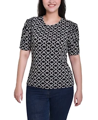 Ny Collection Women's Short Sleeve Scoop Neck Top