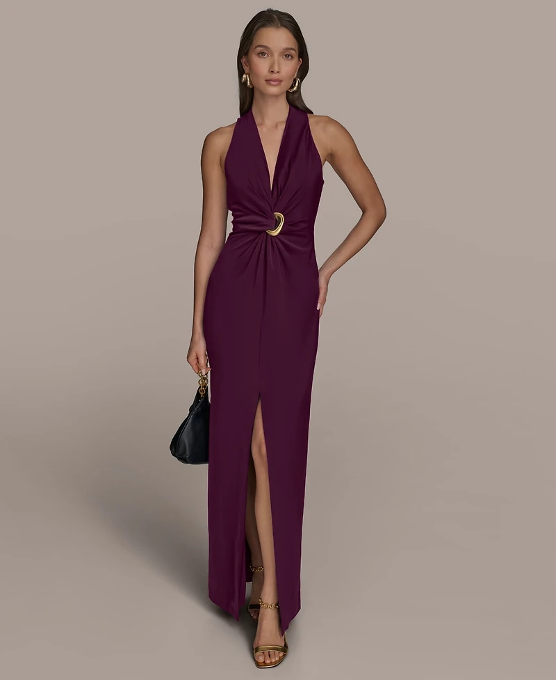 Donna Karan New York Women's V-Neck Sleeveless Dress