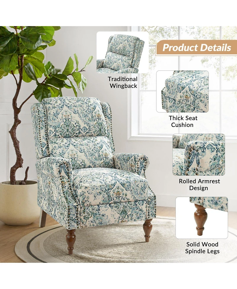 Alexander Traditional Manual Recliner With Variety Fabric
