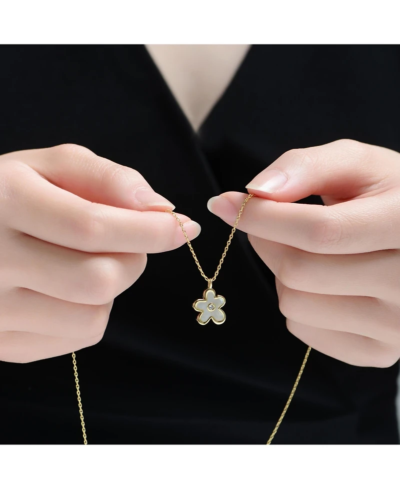 GiGiGirl 14K Gold Plated with Clear Cubic Zirconia Star Shaped Pendant Necklace