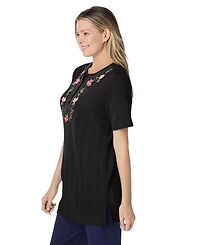 Woman Within Plus 7-Day Embroidered Pointelle Tunic