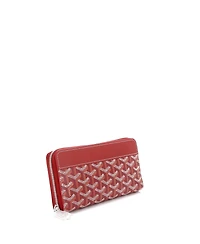 Pre-Owned Goyard Matignon Zip Wallet Coated Canvas with Leather
