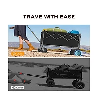 Single-drive foldable electric multi-functional sports equipment trolley: Equipped with 360° all-terrain capability, dual 300-watt motors and 6.5