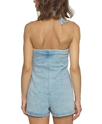 Central Park West Women's Denim Suiting Romper