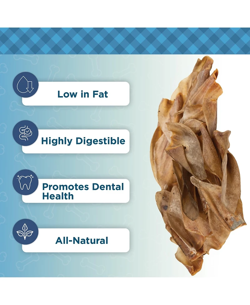 Country Living Natural Cow Ears Dog Chews – 10 Count Bag – All-Natural, Single-Ingredient, Long-Lasting Dog Chews – High-Protein, Low-Fat, Rawhide-Fre