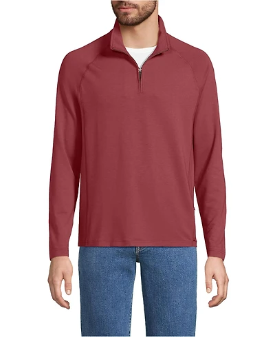 Lands' End Men's Long Sleeve Flex Performance Quarter Zip