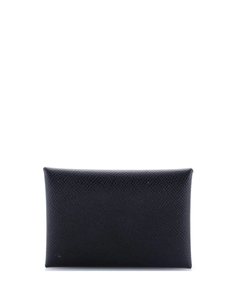 Pre-Owned Hermes Calvi Duo Card Holder Epsom