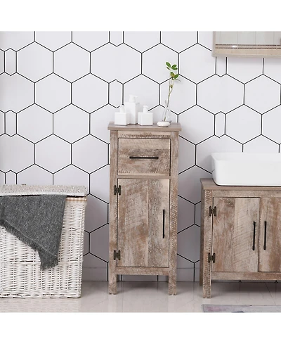 Slickblue Compact Modern Bathroom Cabinet with Shelves for Storage and Style