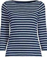 Lands' End Women's Mariner Jersey Boatneck Top