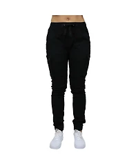 Galaxy By Harvic Women's Loose Fit Cotton Stretch Twill Cargo Joggers