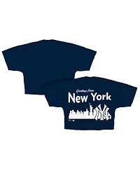 Fanatics Women's Navy New York Yankees Skyline Crop T-Shirt
