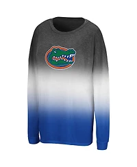Colosseum Women's Heather Black Florida Gators Winkle Dip Dye Long Sleeve T-Shirt