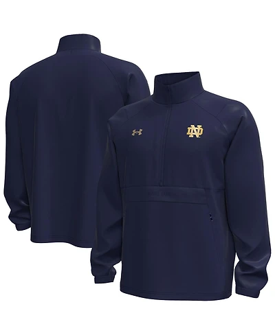 Under Armour Men's Navy Notre Dame Fighting Irish Unstoppable Woven Anorak Half-Zip Jacket