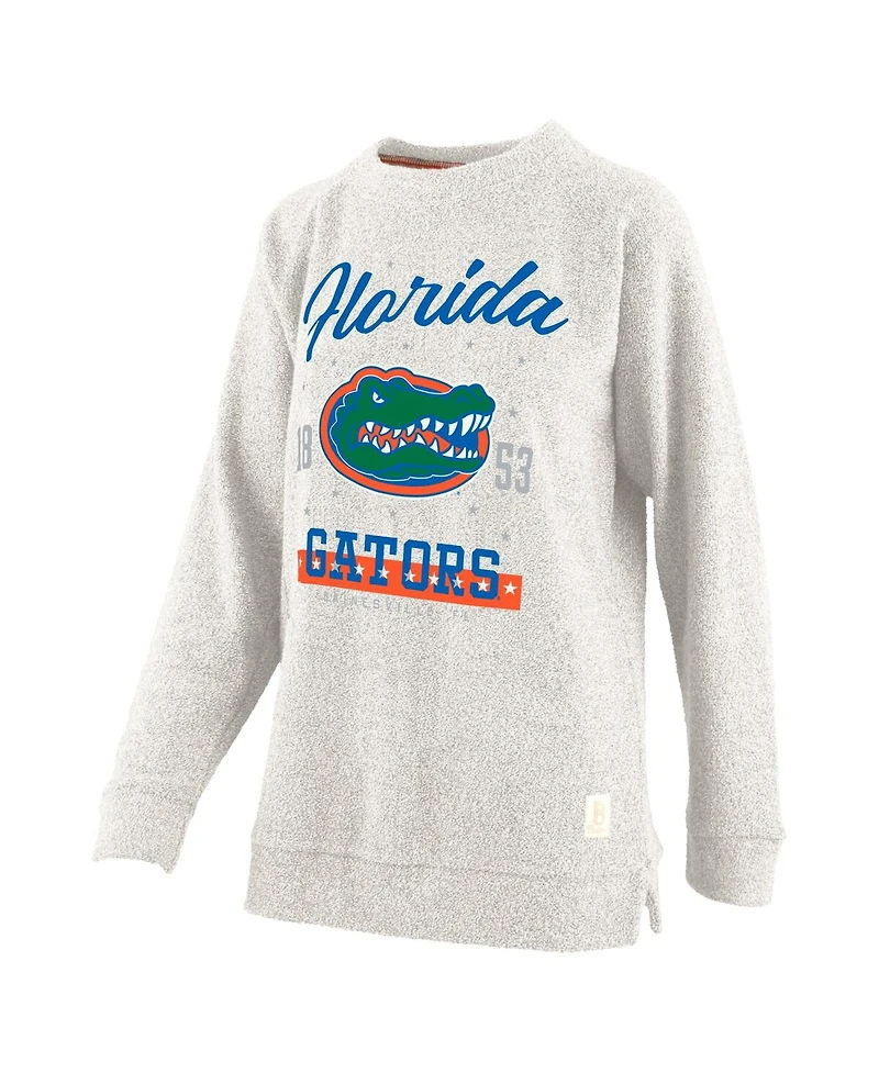 Pressbox Women's Oatmeal Florida Gators Plus Comfy Cairo Terry Pullover Sweatshirt