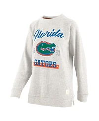 Pressbox Women's Oatmeal Florida Gators Plus Comfy Cairo Terry Pullover Sweatshirt