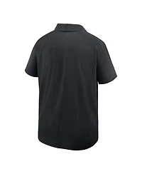Nike Men's Black Wake Forest Demon Deacons Woven Dri-fit Polo Shirt