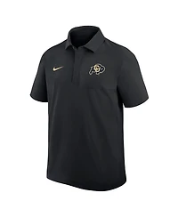 Nike Men's Black Colorado Buffaloes Woven Dri-fit Polo Shirt