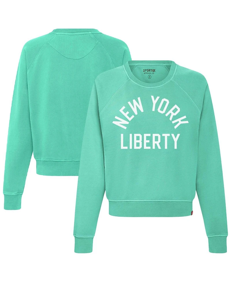 Sportiqe Women's Mint New York Liberty Ashlyn Raglan Sweatshirt