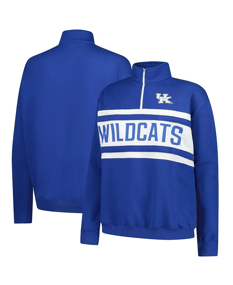 Fanatics Women's Royal/White Kentucky Wildcats Plus Quarter-Zip Pullover