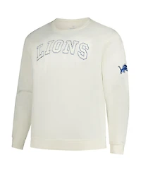 Profile Men's Cream Detroit Lions Big Tall Fleece Sweatshirt