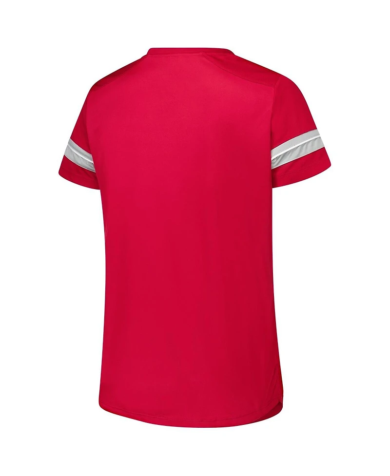 Fanatics Women's Crimson Alabama Tide Plus Overtime Readiness Lace-Up T-Shirt