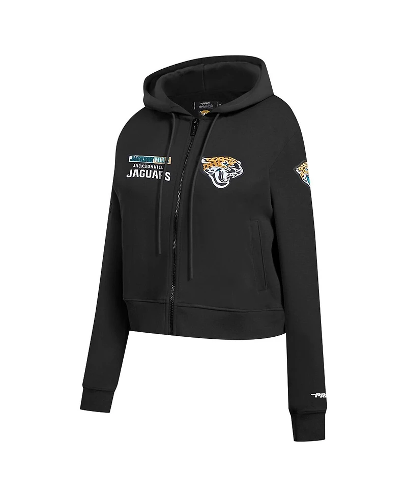 Pro Standard Women's Black Jacksonville Jaguars Split Logo Full-Zip Hoodie