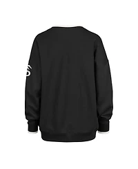 '47 Brand Women's Black Florida State Seminoles Clubhouse Daze Eighty V-Neck Pullover Sweatshirt